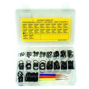 Innovative Buna Rubber O-Ring Kit -200 pieces with 3 Asst. Brass Picks
